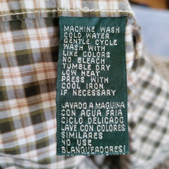 Vintage Ralph Lauren Plaid Button Front Shirt Brown Green Medium, Womens - Picture 7 of 11